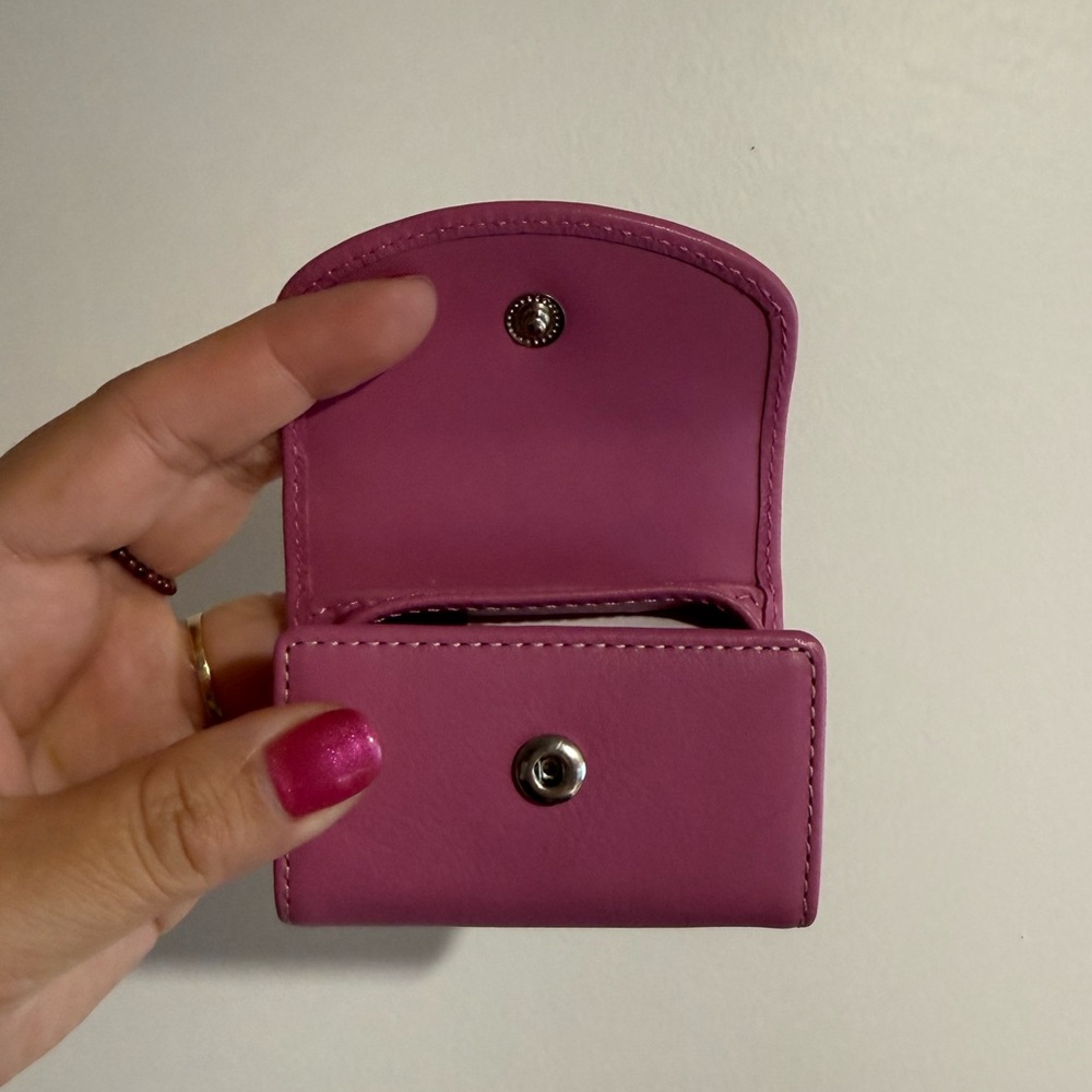 Coach Embossed Contact Lense Case Orchid Pink Leather - Picture 5 of 8